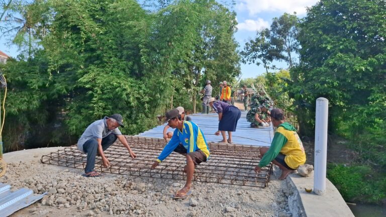 Pembangunan Sasaran Jembatan TMMD 125 Kodim 0825/Banyuwangi Sudah Terlihat di Siliragung