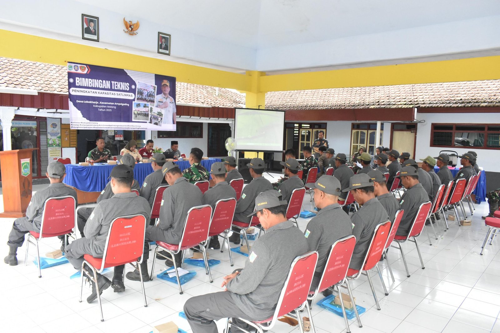 Kegiatan Bimbingan Teknis Peningkatan Kapasitas Satlinmas dalam rangka TMMD ke-126 Kodim 0818/Malang-Batu berjalan sukses