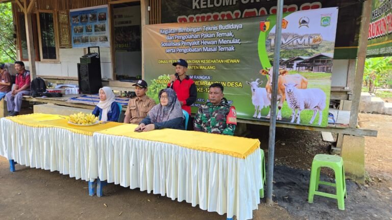 Satgas TMMD ke 126 Bersama Dinas Peternakan Kabupaten Malang Menggelar Kegiatan Bimbingan Teknis