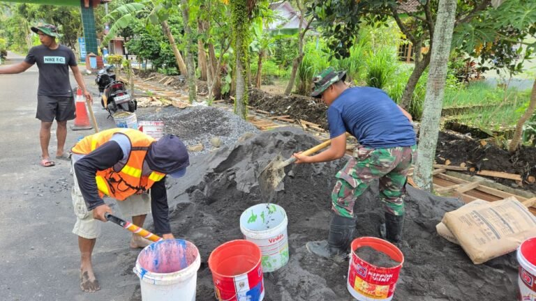Satuan Tugas (Satgas) TNI Manunggal Membangun Desa (TMMD) KE-126 Kodim 0818/Malang-Batu terus menunjukkan Progres Signifikan Dalam Pembangunan Infrastruktur Desa