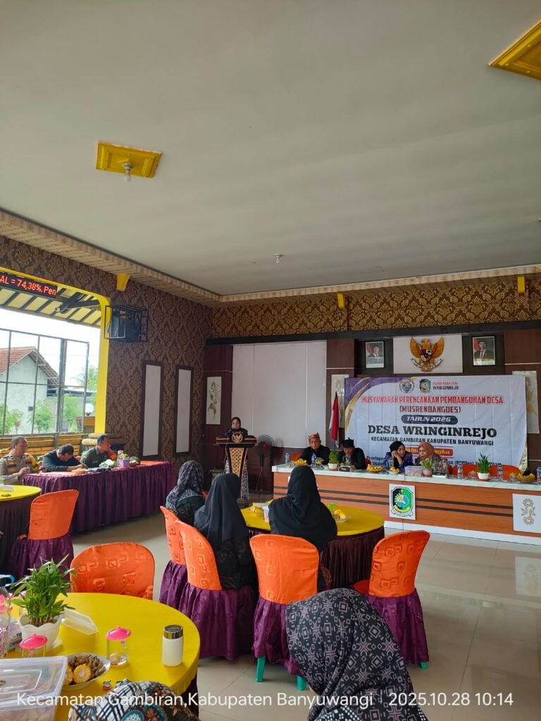 Babinsa Koramil 0826/06 Gambiran Hadiri Musrenbang Desa Wringinrejo, Tegaskan Komitmen Dukung Pembangunan Desa Berkelanjutan
