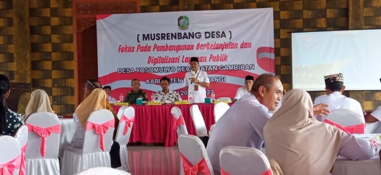 Danramil 0825/06 Gambiran dan Babinsa Hadiri Musrenbangdes, Tegaskan Dukungan TNI Untuk Pembangunan Desa.