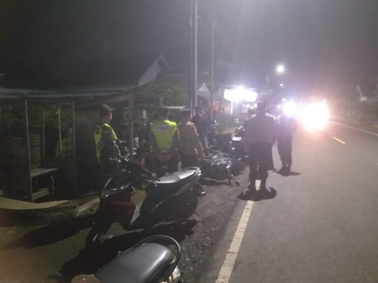 Sinergitas Tiga Pilar Sukses Amankan Pemuda Meresahkan Lingkungan Melalui Patroli Rutin.