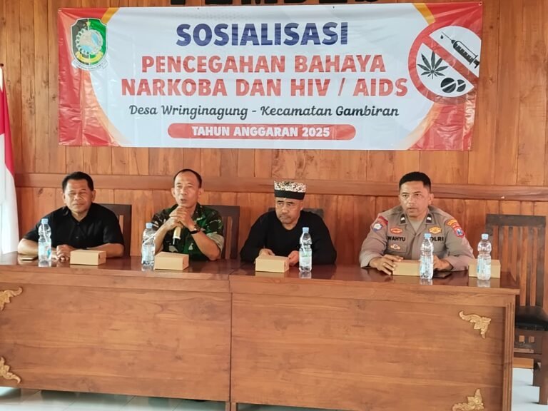 Perkuat Benteng Generasi Muda, Danramil 0825/06 Gambiran, memberikan Sosialisasi Bahaya Narkoba.