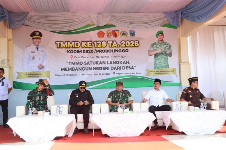 Kodim 0820/Probolinggo Berkomitmen Sukseskan TMMD ke-128 Tahun 2026 di Desa Brabe Probolinggo.