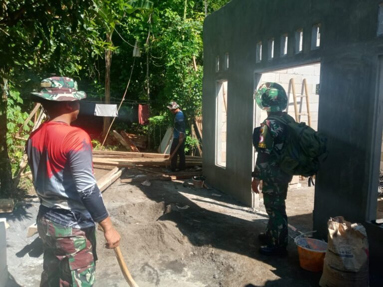Keterlibatan Poliklinik Kesehatan (Polkes) TNI AD 05-09-17 Probolinggo dalam kegiatan TNI Manunggal Membangun Desa (TMMD) ke-128 Tahun 2026 di wilayah Kodim 0820/Probolinggo