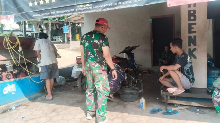 Usaha Bengkel di Desa Brabe Ramai Seiring Berjalannya TMMD Ke-128